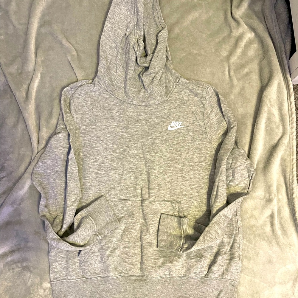 gray NIKE hoodie